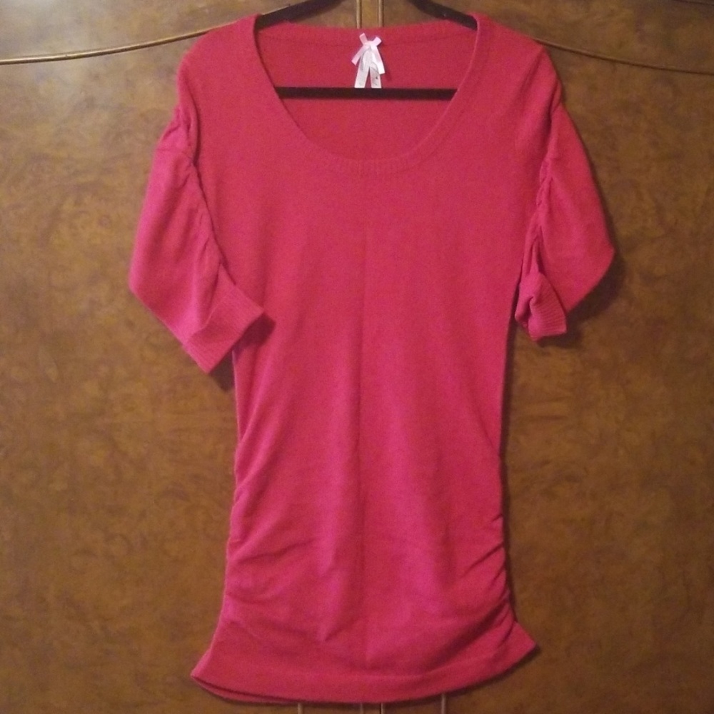 Red sweater, perfect for fall!